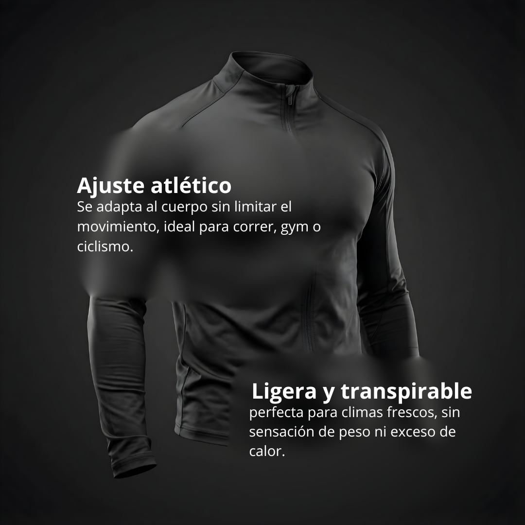 Chaqueta deportiva con cierre completo