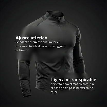 Chaqueta deportiva con cierre completo