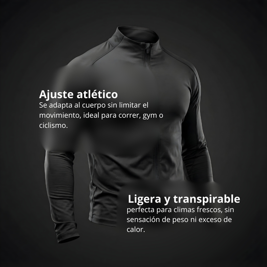 Chaqueta deportiva con cierre completo