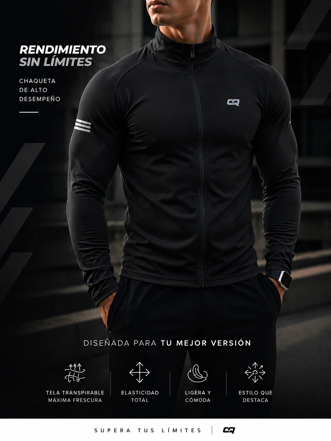 Chaqueta deportiva FULLZIP®️