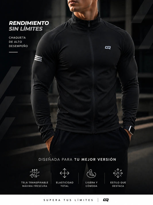 Chaqueta deportiva con cierre completo